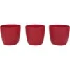 Set Bloempot Ella Ø 7 Cm - Mat Rood - Set Van 3 Stuks 1 Set Bloempot Ella Ø 7 Cm - Mat Rood - Set Van 3 Stuks -Oasis Winkel 1596794974 1 600