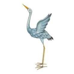Blauwe Reiger In Metaal - Tuinbeeld