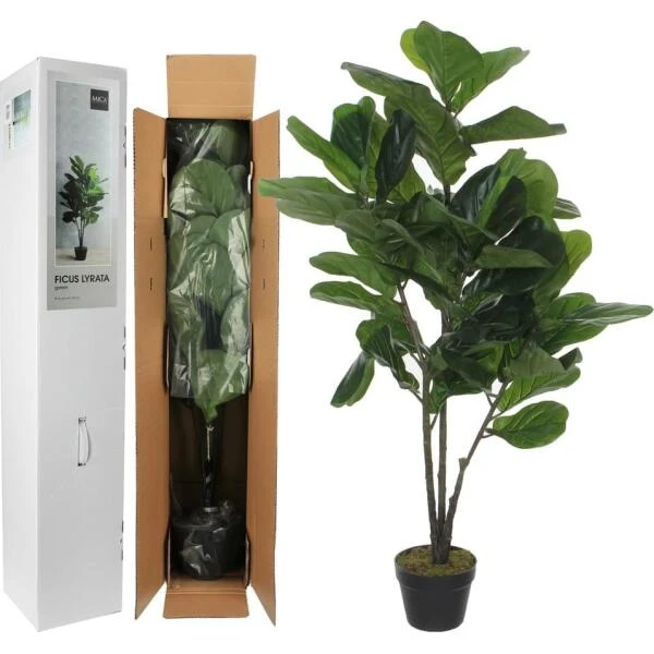 Kunstplant Ficus Lyrata 120 Cm 3 Kunstplant Ficus Lyrata 120 Cm