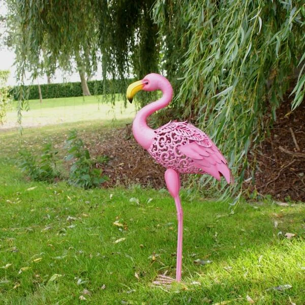 Flamingo In Metaal - Solar 6 Flamingo In Metaal - Solar - Afbeelding 4