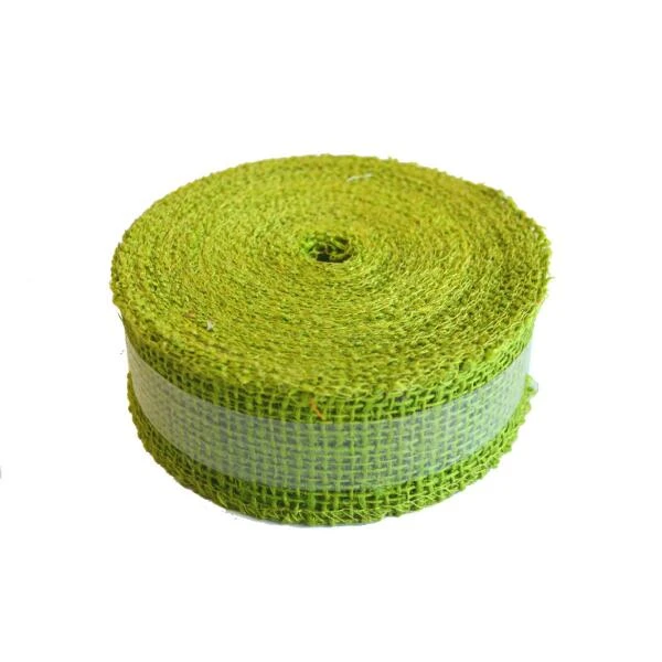 Jute Band 5 Cm - Appelgroen 3 Jute Band 5 Cm - Appelgroen