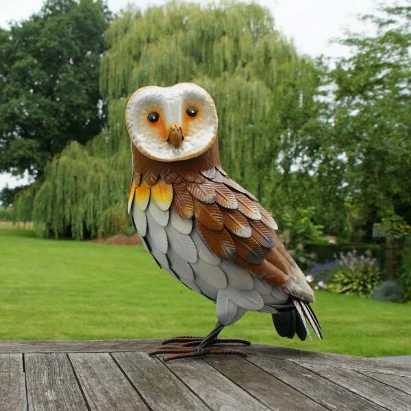 Kerkuil In Metaal 30 × 18 × 37 Cm 3 Kerkuil In Metaal 30 × 18 × 37 Cm