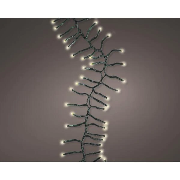 Kerstverlichting Cluster 456 Led Warm Wit - 6 M Groen 6 Kerstverlichting Cluster 456 Led Warm Wit - 6 M Groen - Afbeelding 4