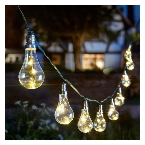 Lichtslinger Eureka Gloeilamp Op Zonne-energie - 10 Bulbs - 380 Cm 4 Lichtslinger Eureka Gloeilamp Op Zonne-energie - 10 Bulbs - 380 Cm - Afbeelding 2