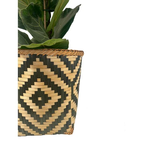 Mand Greece Zwart Naturel - Set Van 3 Stuks 5 Mand Greece Zwart Naturel - Set Van 3 Stuks - Afbeelding 3