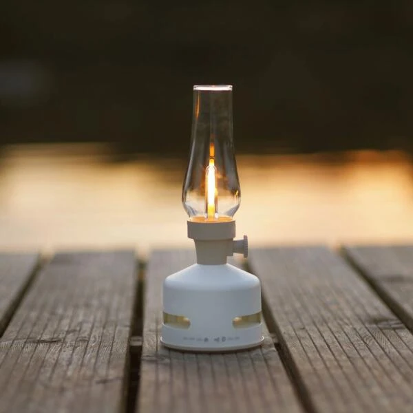 MoriMori Retrolamp Met Speaker - Parelwit 4 MoriMori Retrolamp Met Speaker - Parelwit - Afbeelding 2