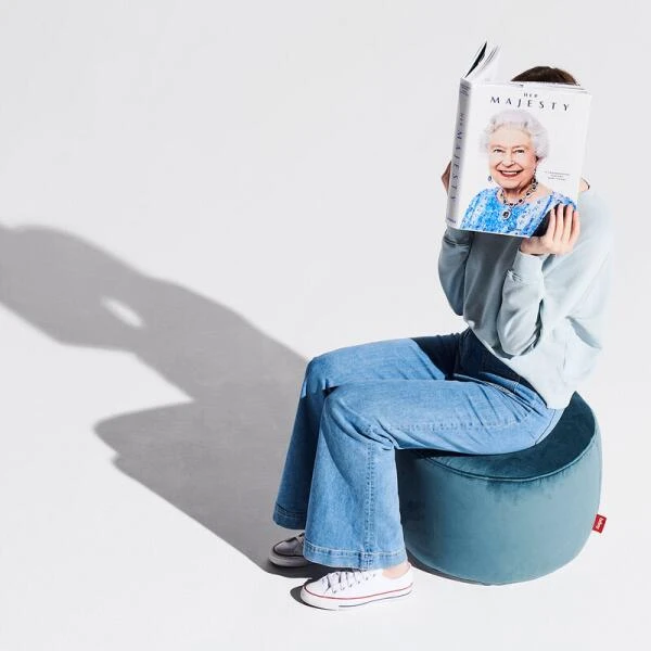 Poef Fatboy® Point Recycled Velvet Indoor - Ø50 X 35 Cm Petrolblauw 5 Poef Fatboy® Point Recycled Velvet Indoor - Ø50 X 35 Cm Petrolblauw - Afbeelding 3