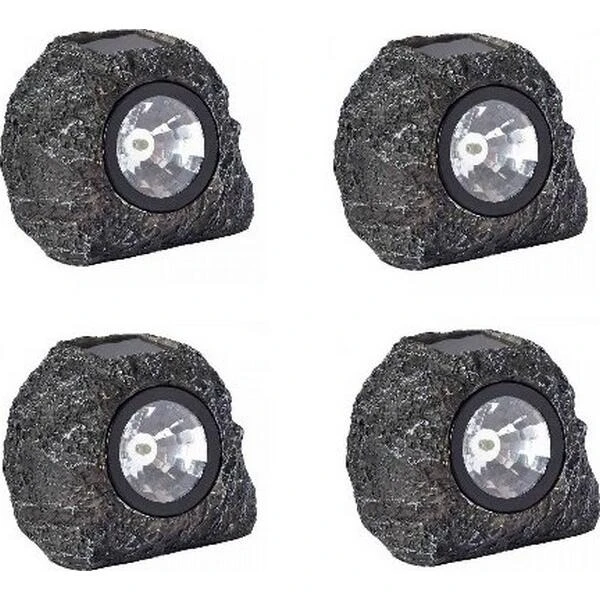 Rotslicht Graniet Solar - Set Van 4 Stuks 3 Rotslicht Graniet Solar - Set Van 4 Stuks