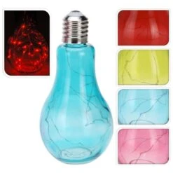 Sfeerlamp In Kleuren - Gloeilamp Met Ledslinger - Set Van 4 Stuks