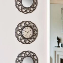 Wandklok Ascot Met Spiegel En Fotoframe - Drie In één