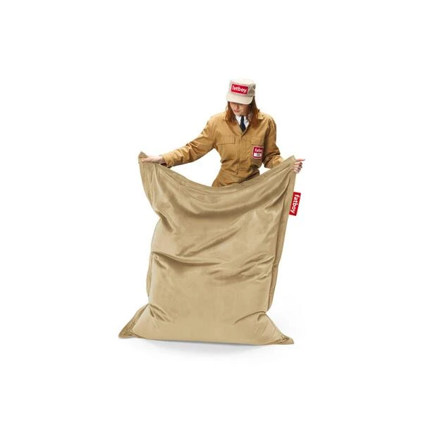 Zitzak Fatboy® Original Indoor Slim Recycled Velvet - 155 X 120 Cm Camelkleurig 5 Zitzak Fatboy® Original Indoor Slim Recycled Velvet - 155 X 120 Cm Camelkleurig - Afbeelding 3